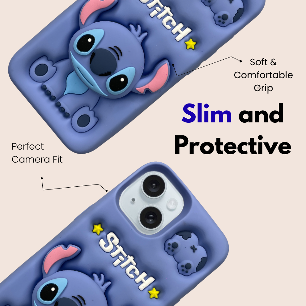 iPhone 15 Alien Soft Silicone Case – Blue