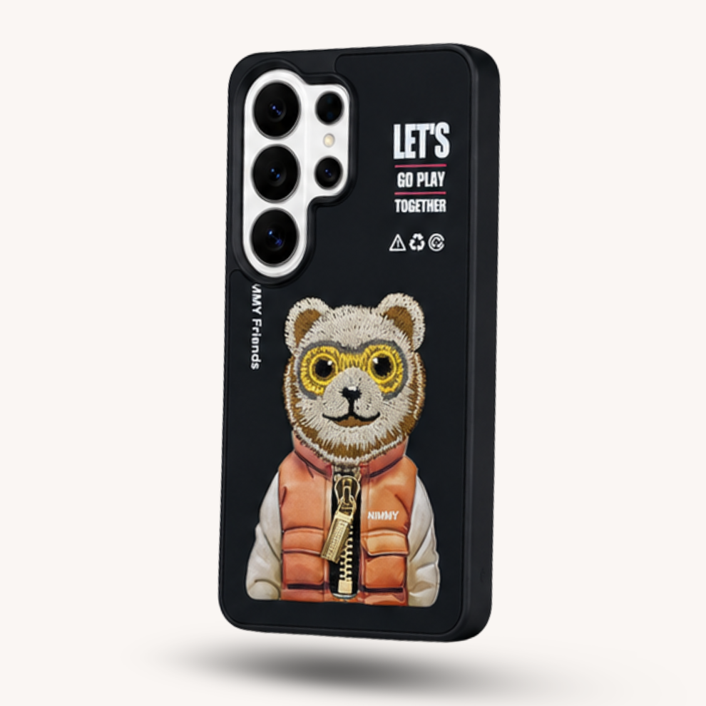Samsung S26 Ultra 3D Bear Case – Black
