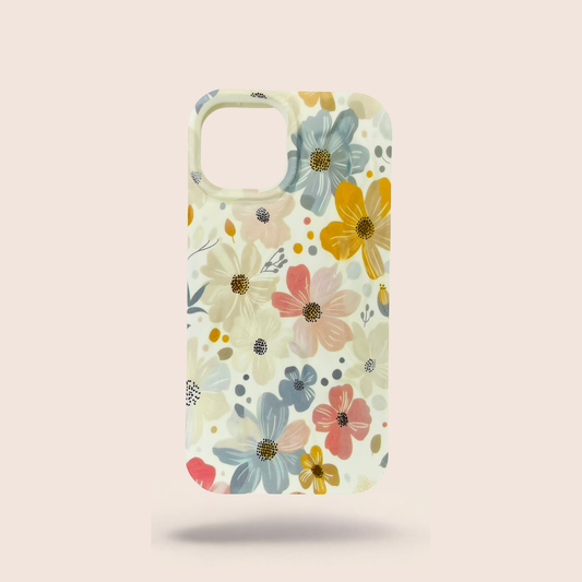 🌷 Pastel Bloom iPhone Case – Soft Floral Aesthetic Cover 💛