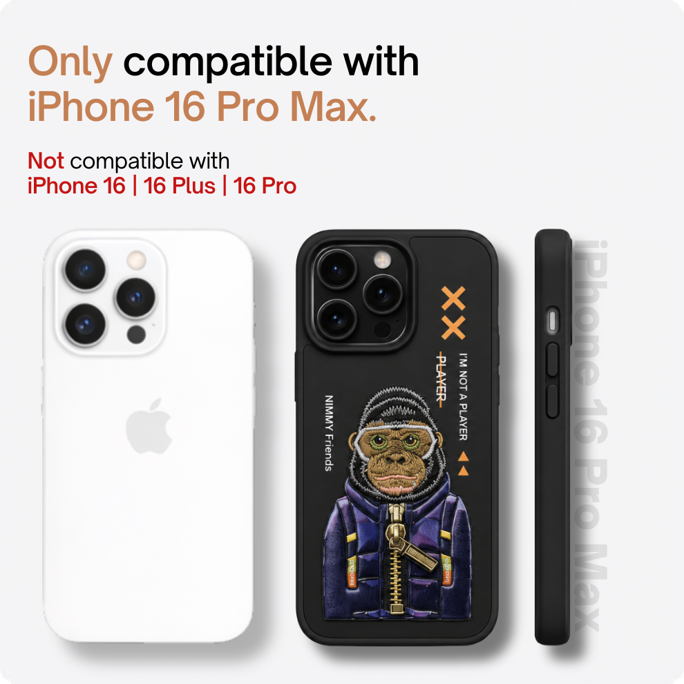 iPhone 16 Pro Max 3D Gorilla Case – Black