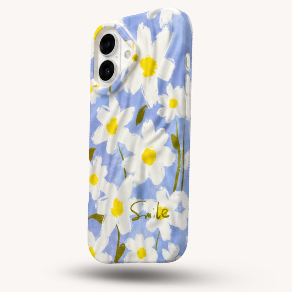 iPhone 17 Daisy Pattern Protective Case – Floral