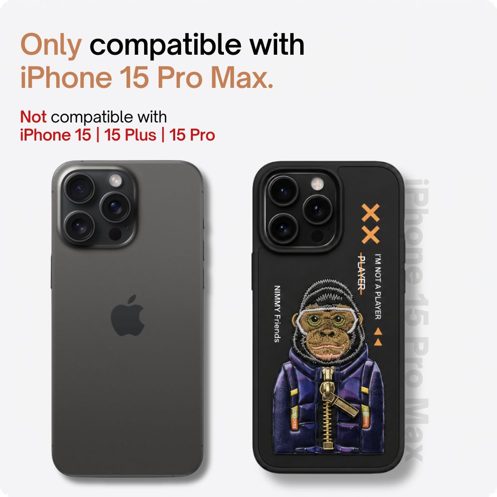 iPhone 15 Pro Max 3D Gorilla Case – Black