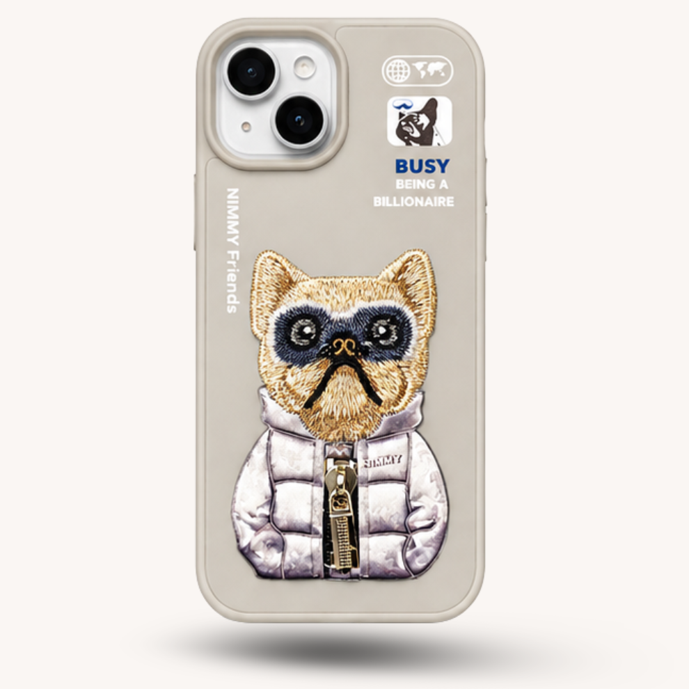 iPhone 14 3D Dog Case – Grey