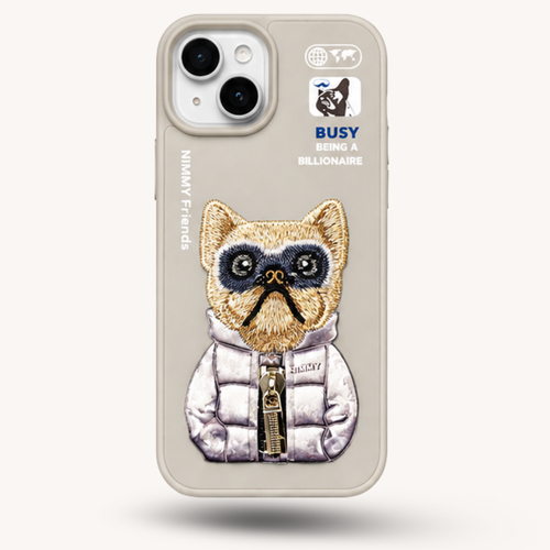 iPhone 14 3D Dog Case – Grey