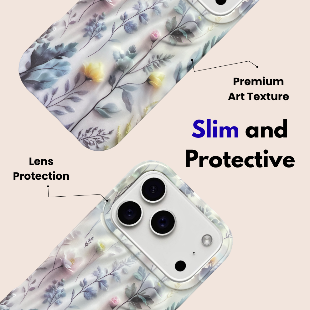 iPhone 17 Pro Botanical Pattern Protective Case – Floral