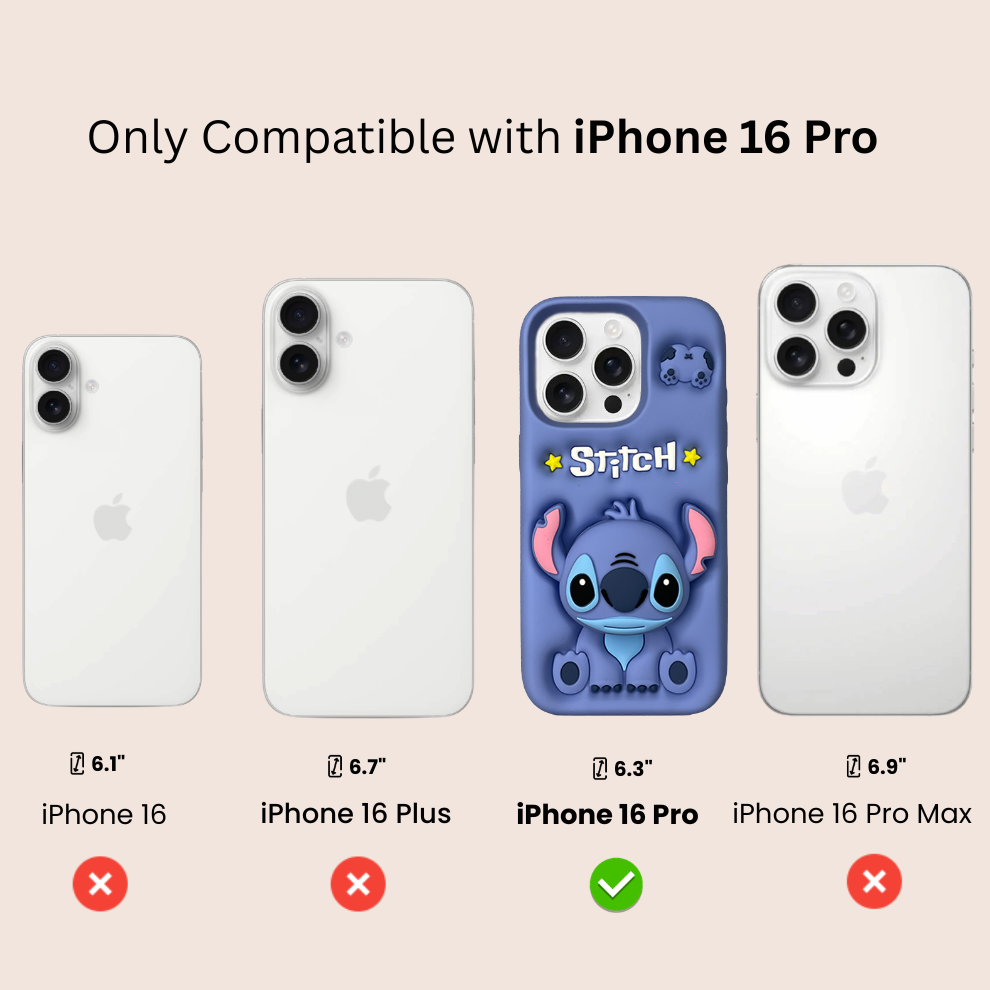iPhone 16 Pro Alien Soft Silicone Case – Blue