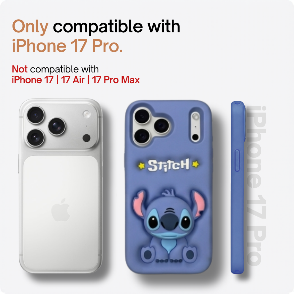 iPhone 17 Pro Alien Soft Silicone Case – Blue