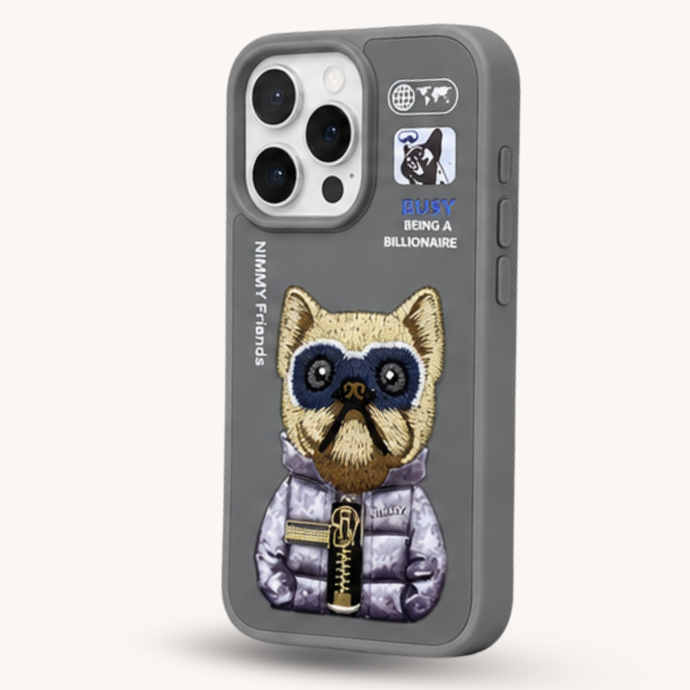 iPhone 14 Pro 3D Dog Case – Grey