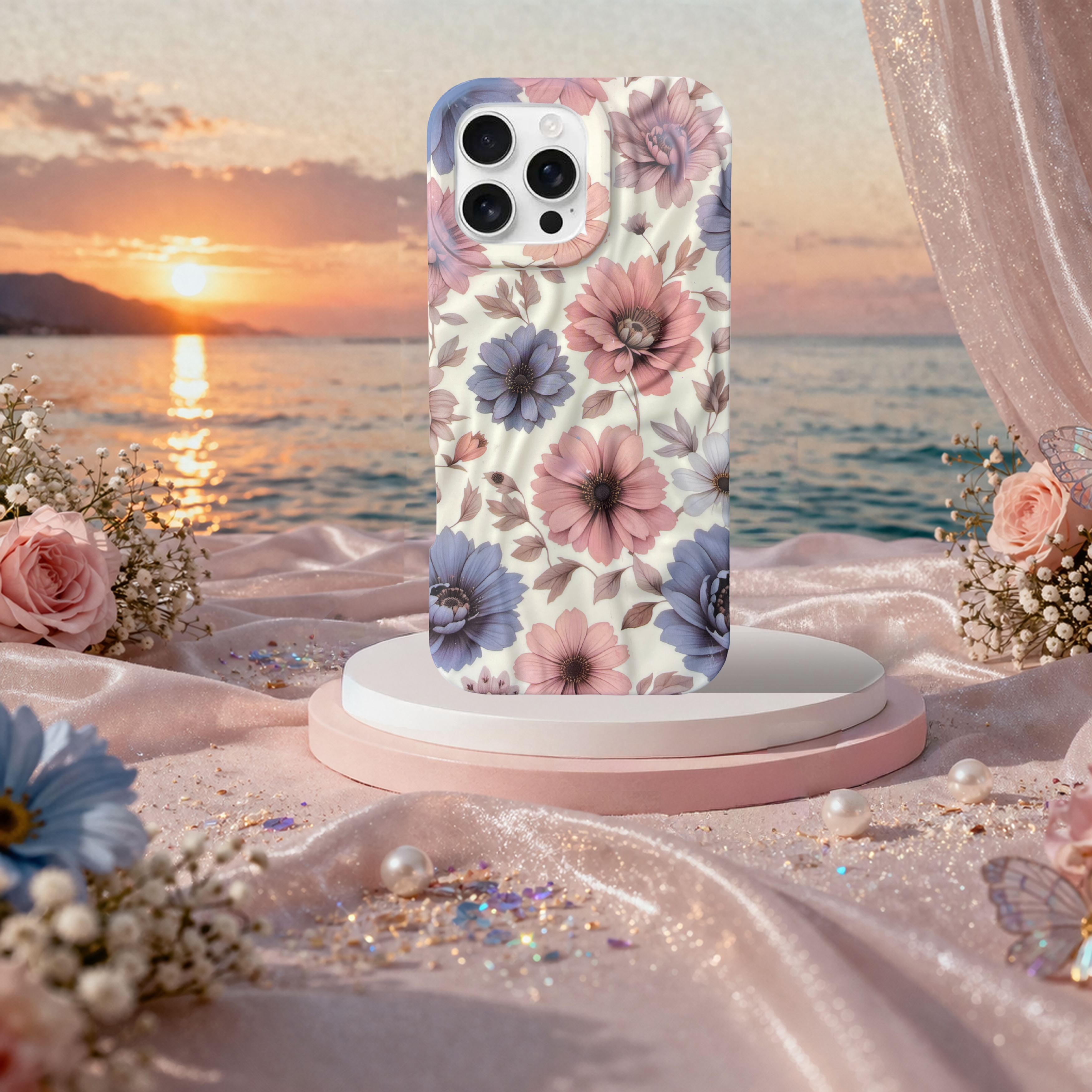 iPhone 16 Pro Bloom Pattern Protective Case – Floral