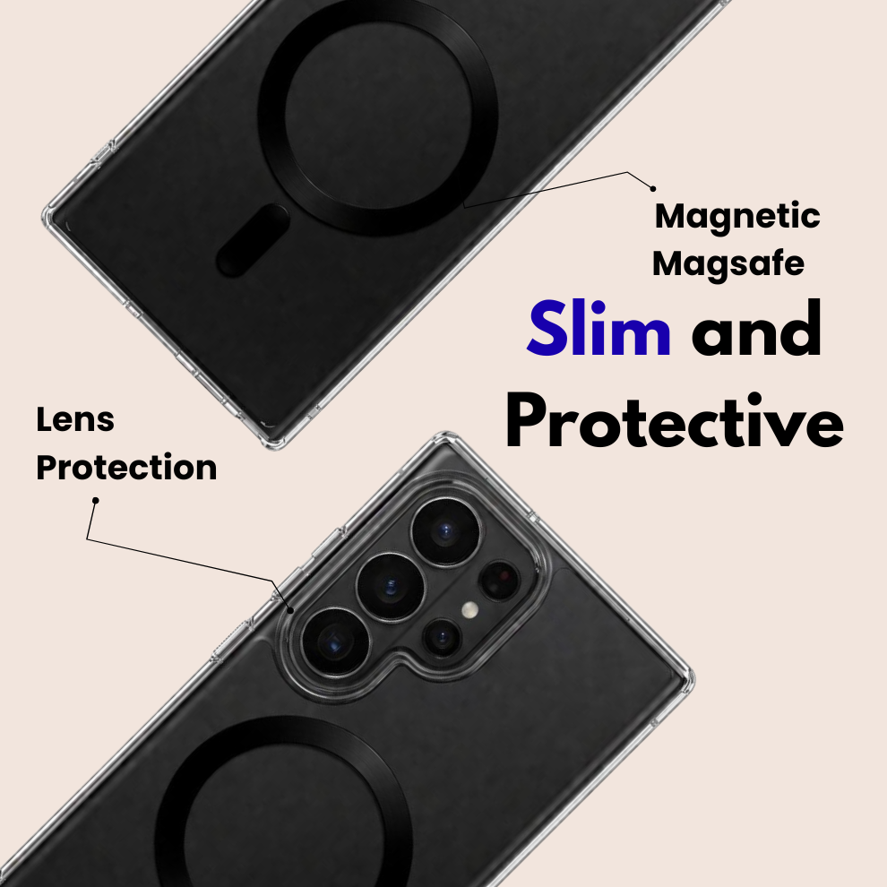 Samsung S26 Ultra Transparent MagSafe Case - Black