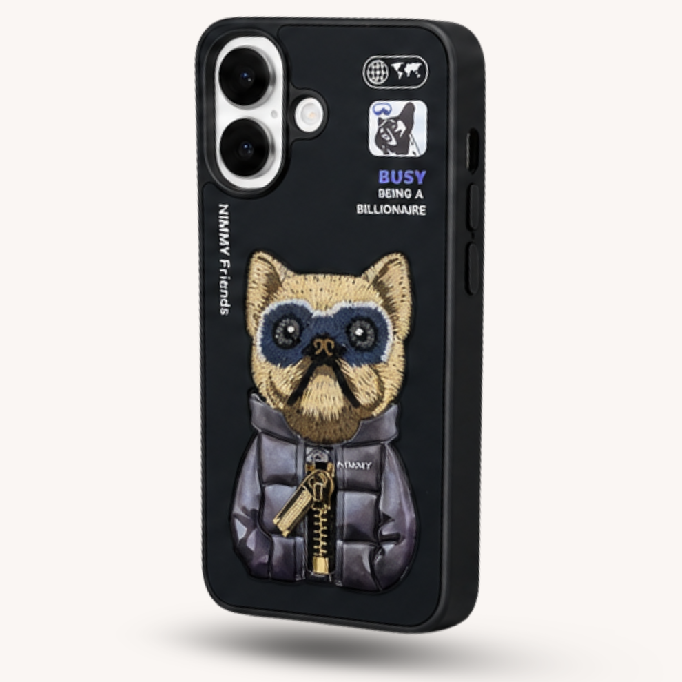 iPhone 17 3D Dog Case – Black