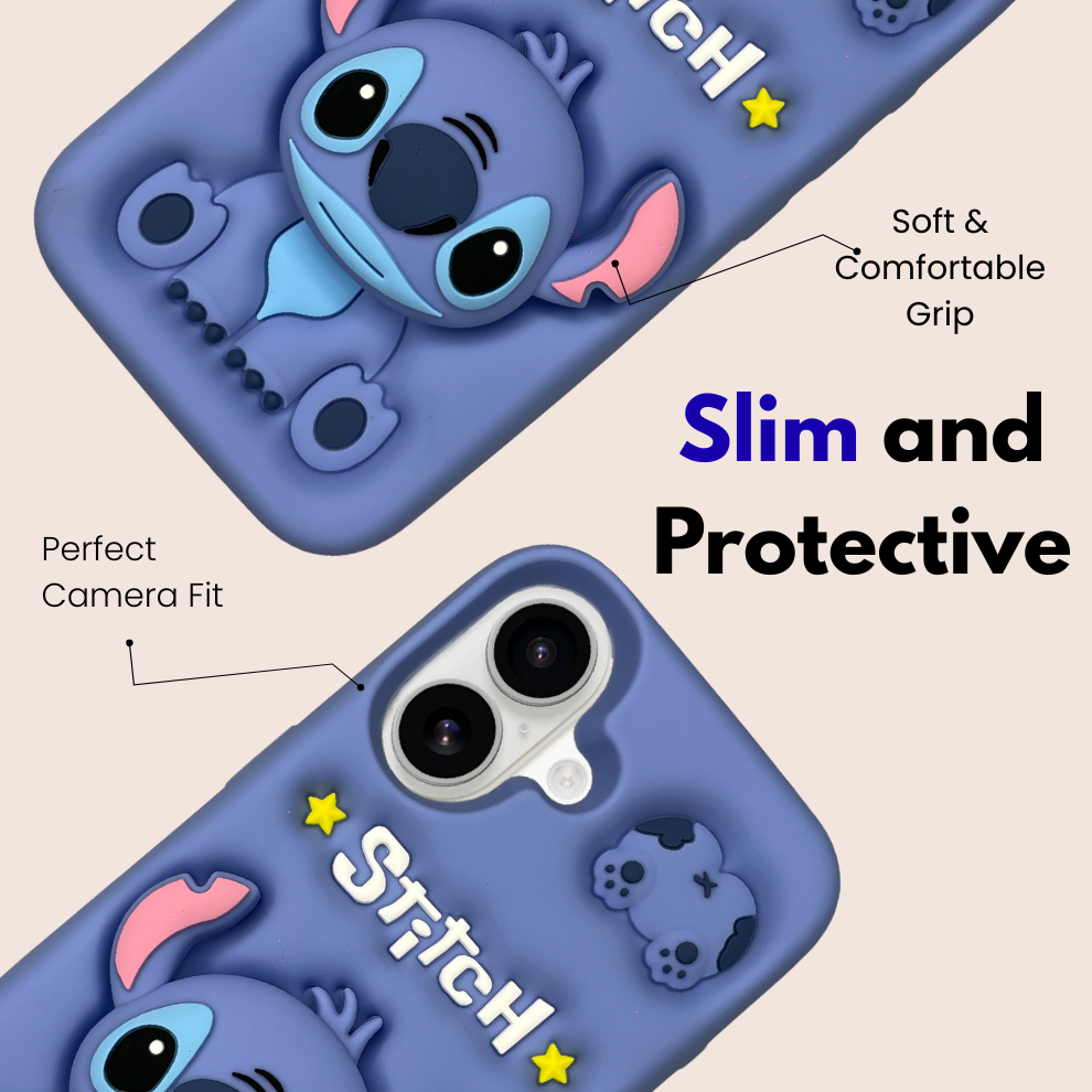 iPhone 17 Alien Soft Silicone Case – Blue