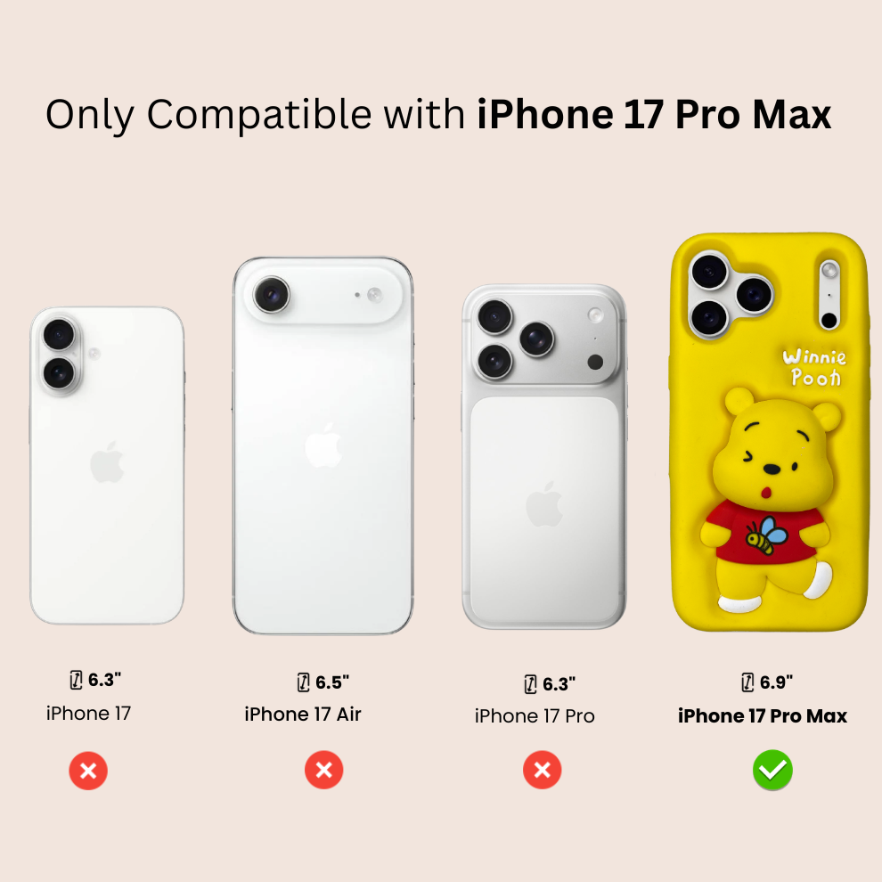 iPhone 17 Pro Max Honey Bear Soft Silicone Case – Yellow