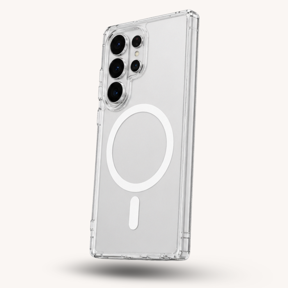 Samsung S26 Ultra Transparent MagSafe Case - White