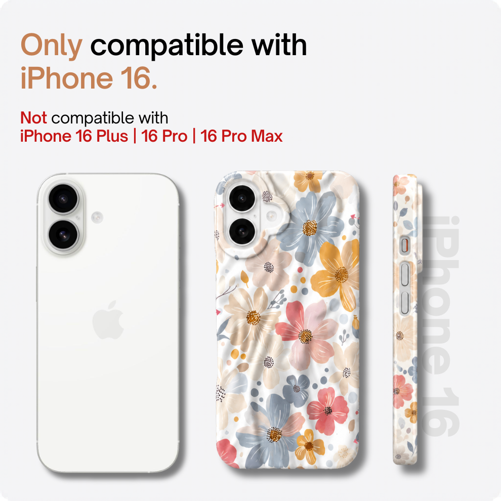 iPhone 16 Spring Pattern Protective Case – Floral