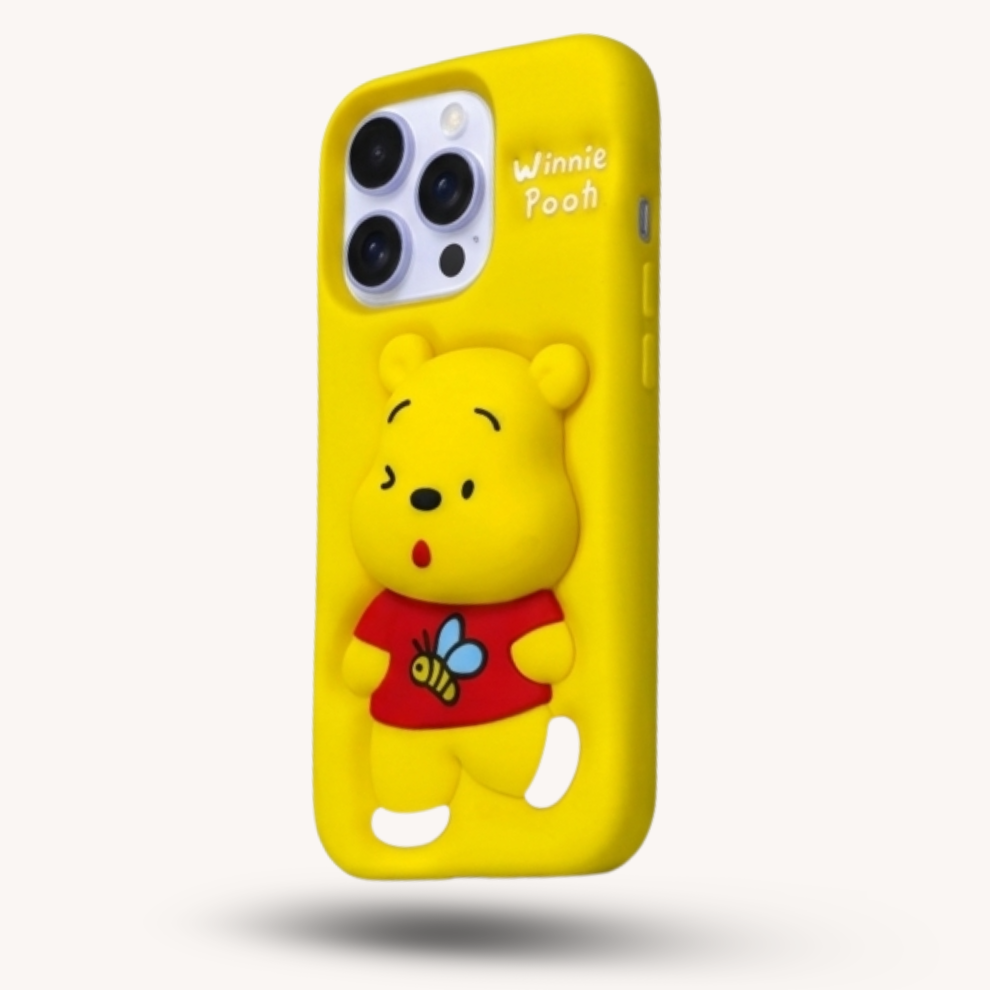 iPhone 16 Pro Honey Bear Soft Silicone Case – Yellow
