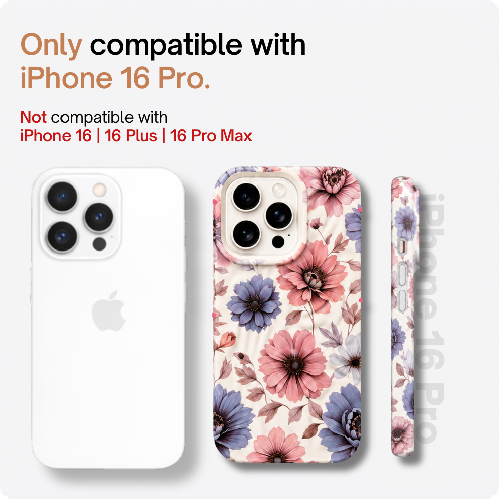iPhone 16 Pro Bloom Pattern Protective Case – Floral