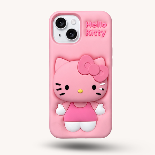 iPhone 14 Kitty Cat Soft Silicone Case – Pink
