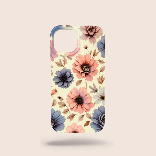 🌸 Blush Meadow Floral iPhone Case – Vintage Pastel Aesthetic Cover ✨