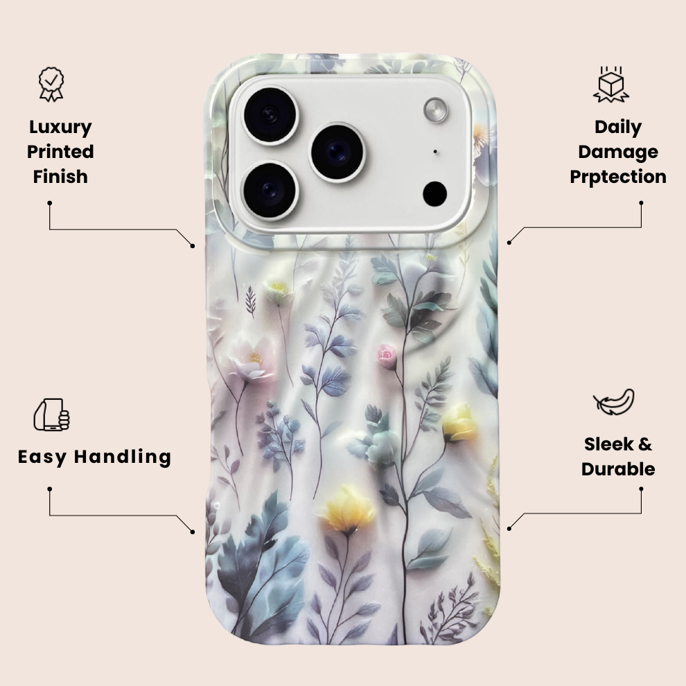 iPhone 17 Pro Botanical Pattern Protective Case – Floral
