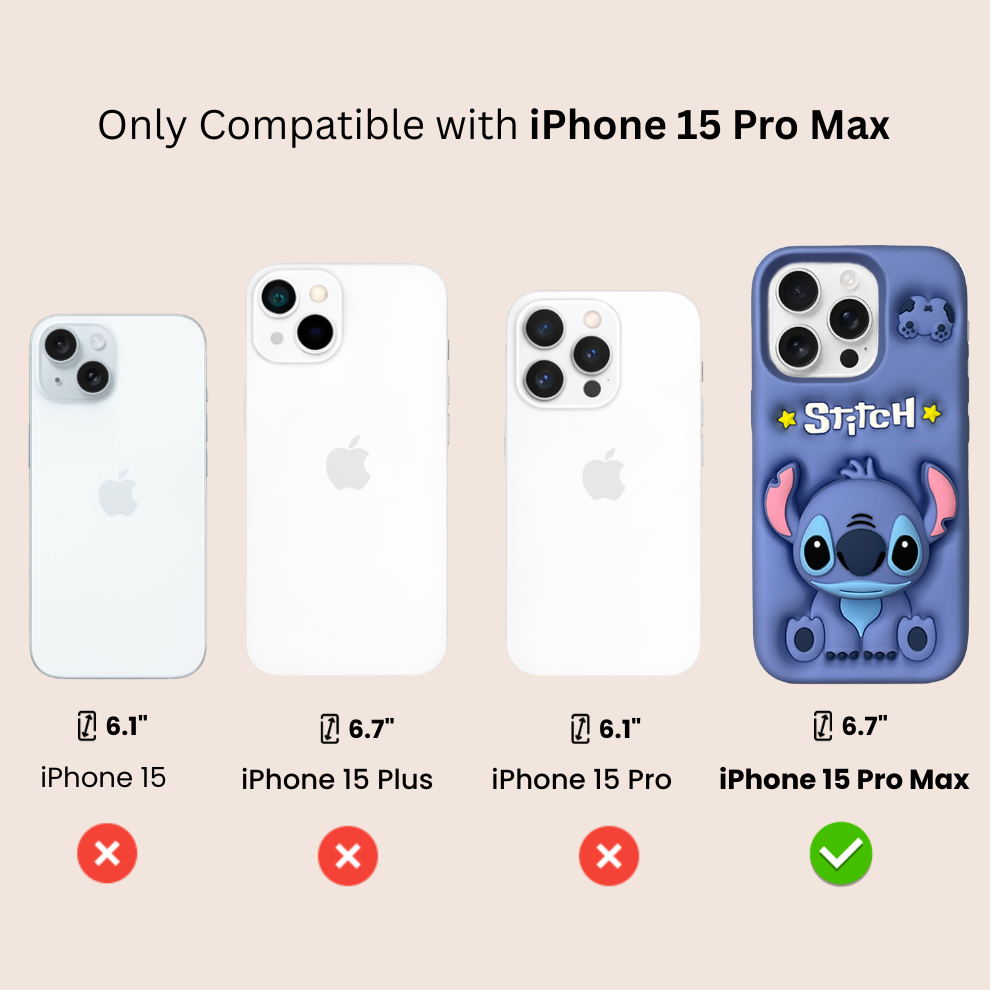 iPhone 15 Pro Max Alien Soft Silicone Case – Blue