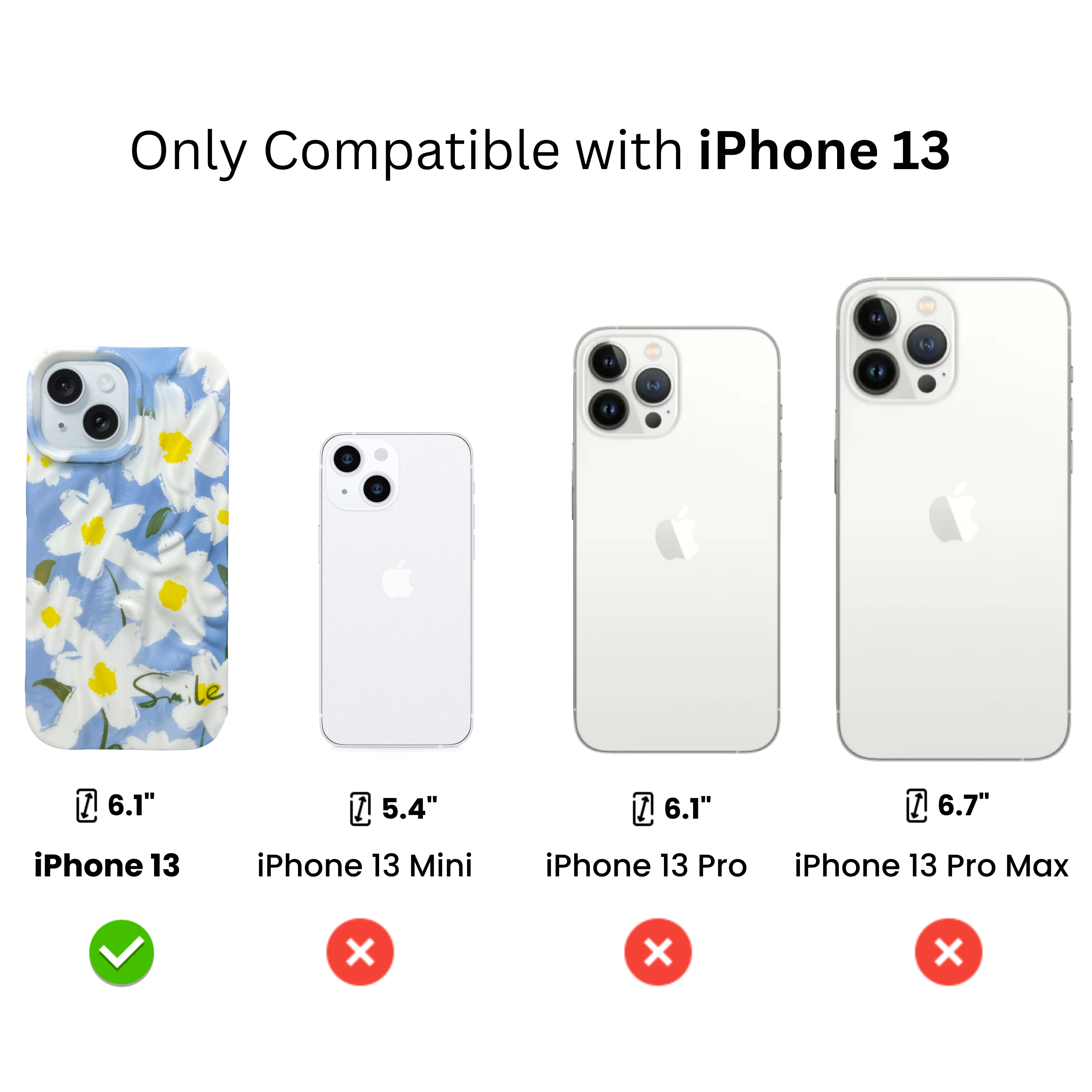 iPhone 14 Daisy Pattern Protective Case – Floral