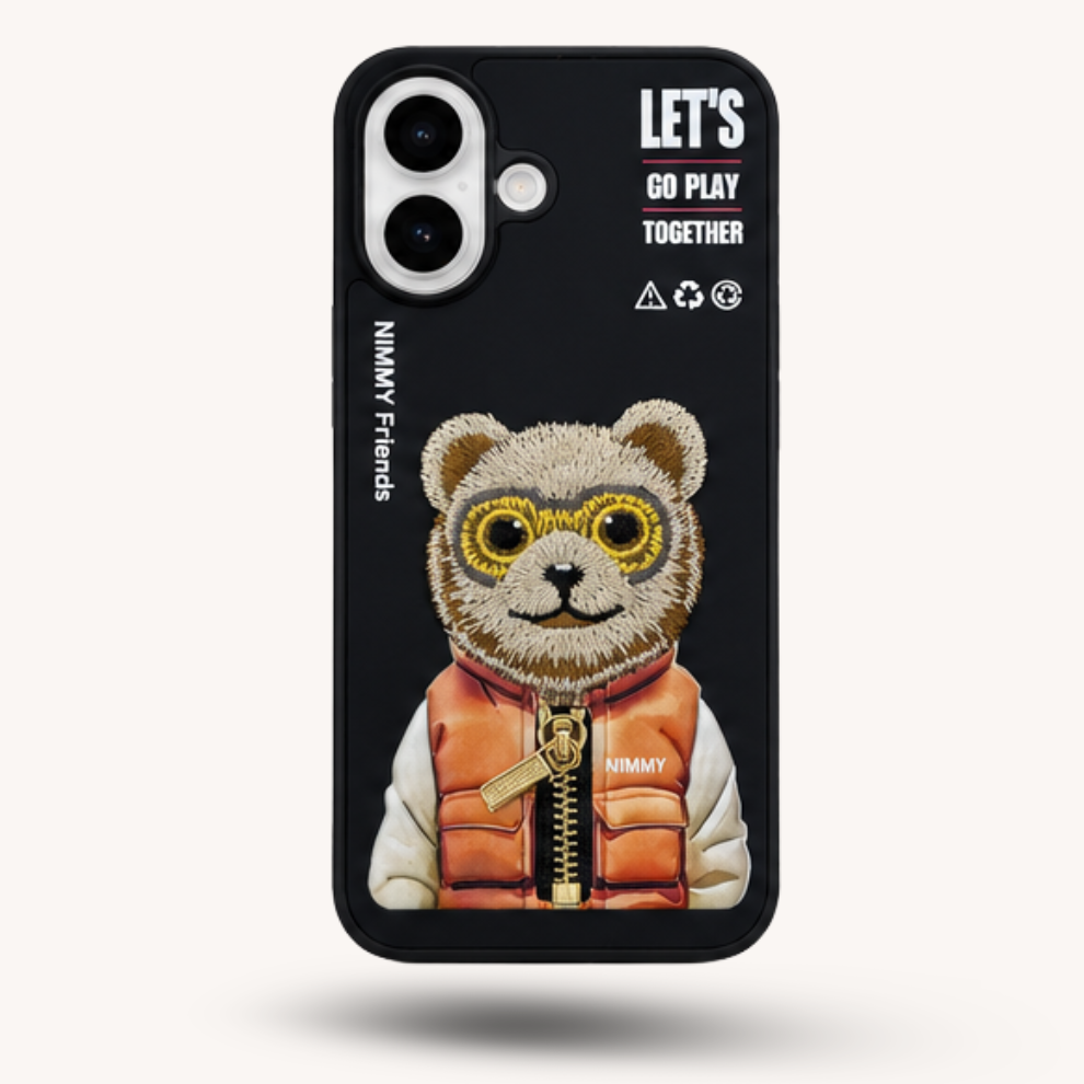 iPhone 17 3D Bear Case – Black